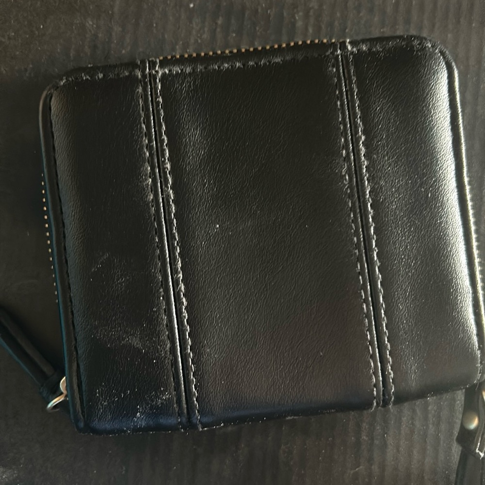 Black mini wristlet